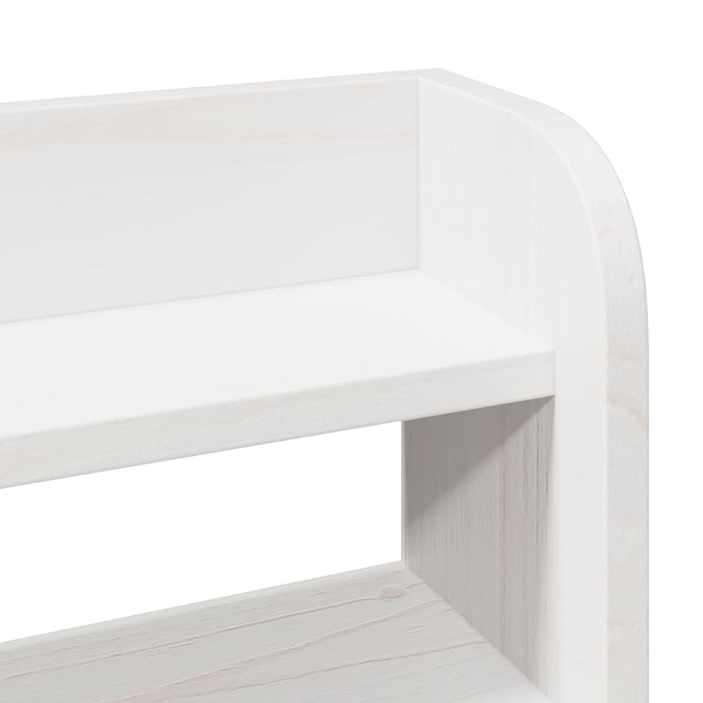 Hodegavl Med Hyller Hvit 140 Cm Heltre Furu