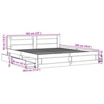 Sengeramme Med Hodegavl Hvit 180X200 Cm Konstruert Tre