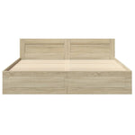 Sengeramme Med Hodegavl Sonoma Eik 180X200 Cm Konstruert Tre