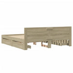 Sengeramme Med Hodegavl Sonoma Eik 180X200 Cm Konstruert Tre