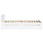 Sengeramme Med Hodegavl Hvit 100X200 Cm Konstruert Tre