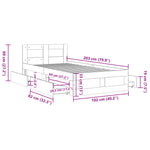Sengeramme Med Hodegavl Sonoma Eik 100X200 Cm Konstruert Tre