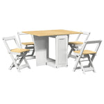 Sommerfugl Spisegruppe 5 Stk Corona Sammenleggbar Hvit Furu