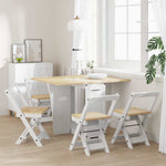 Sommerfugl Spisegruppe 5 Stk Corona Sammenleggbar Hvit Furu