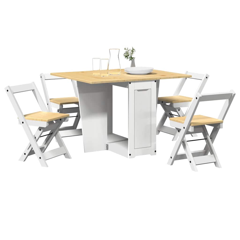 Sommerfugl Spisegruppe 5 Stk Corona Sammenleggbar Hvit Furu