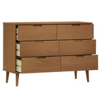 Kommode Molde Brun 113X40X80 Cm Heltre Furu