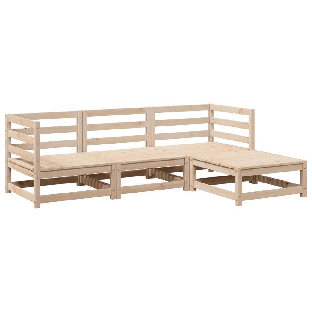 Hagesofasett 4 Deler Heltre Furu