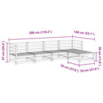 Hagesofagruppe 5 Deler Impregnert Furu