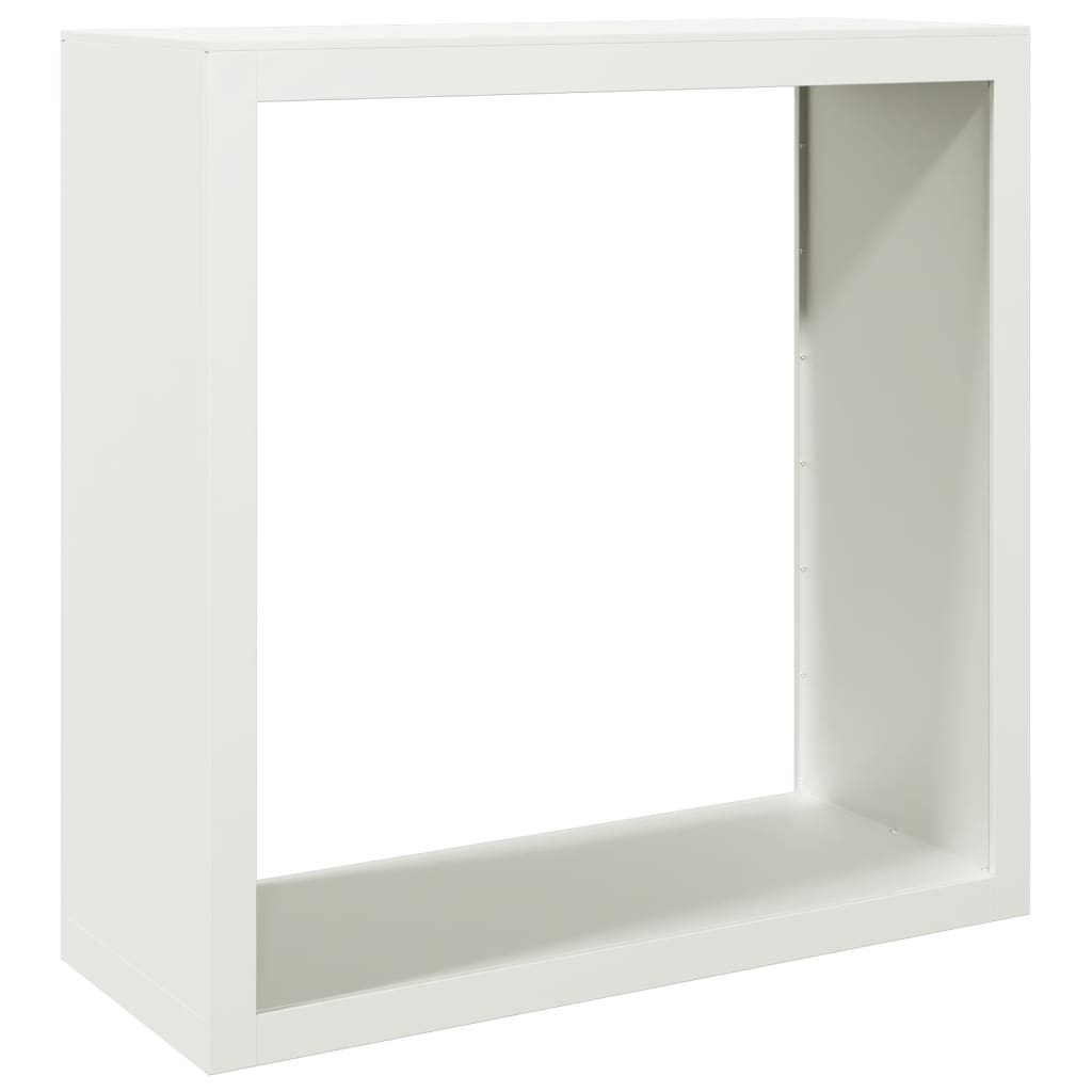 Vedstativ Hvit 100X40X100 Cm Stål
