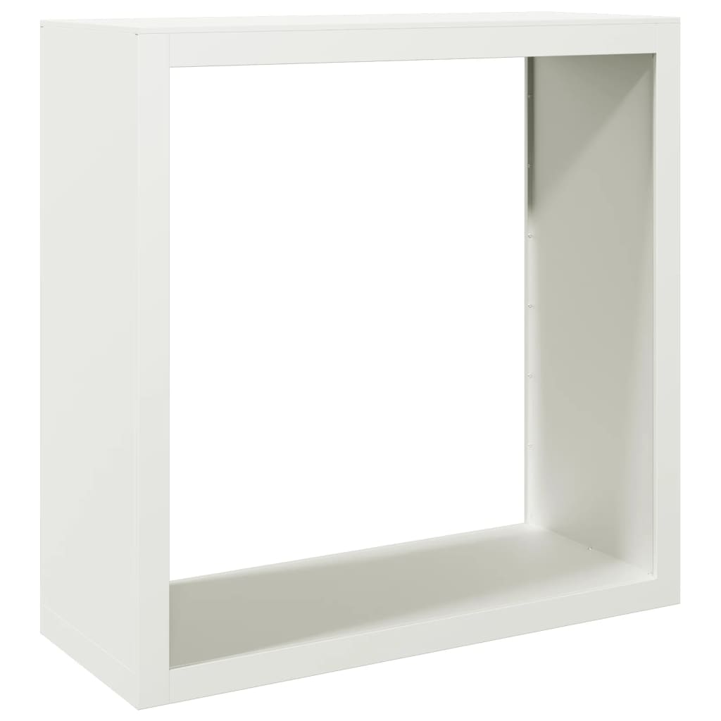 Vedstativ Hvit 100X40X100 Cm Stål