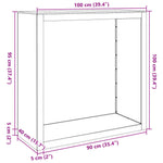 Vedstativ Hvit 100X40X100 Cm Stål
