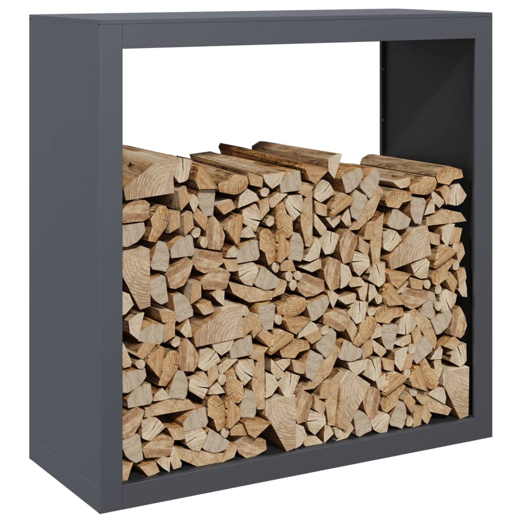 Vedstativ Antrasitt 100X40X100 Cm Stål