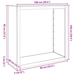 Vedstativ 100X40X100 Cm Galvanisert Stål