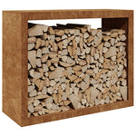 Vedstativ 100X40X80 Cm Oksidert Stål