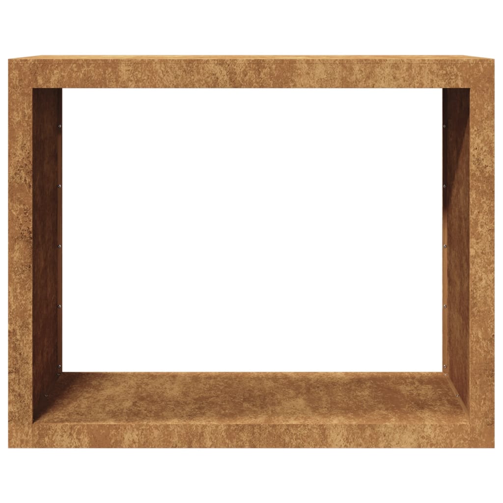 Vedstativ 100X40X80 Cm Oksidert Stål