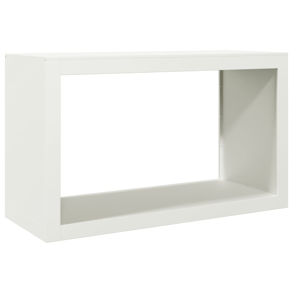 Vedstativ Hvit 100X40X60 Cm Stål
