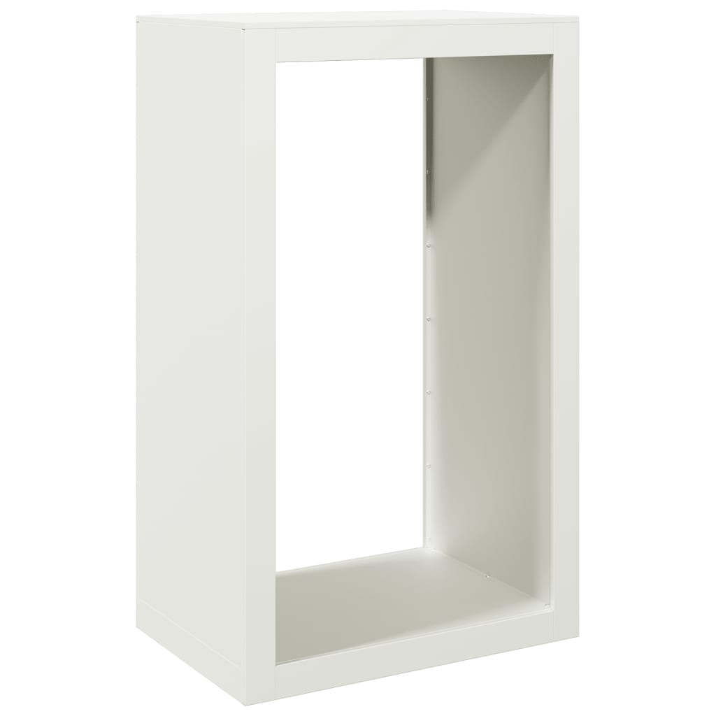 Vedstativ Hvit 60X40X100 Cm Stål