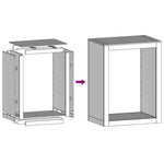 Vedstativ Svart 60X40X100 Cm Stål