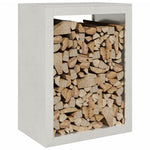 Vedstativ 60X40X80 Cm Rustfritt Stål