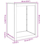 Vedstativ 60X40X80 Cm Rustfritt Stål