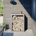 Vedstativ 60X40X80 Cm Rustfritt Stål