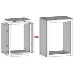 Vedstativ 60X40X80 Cm Galvanisert Stål