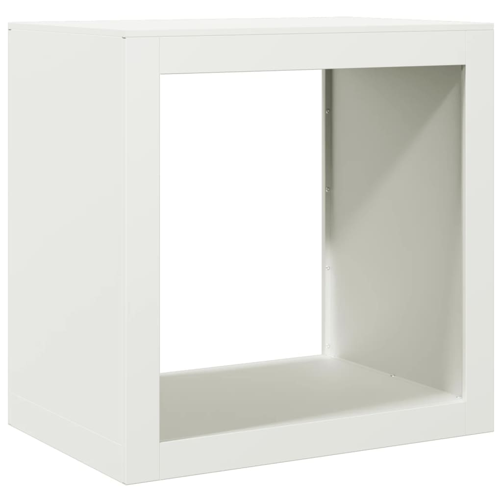 Vedstativ Hvit 60X40X60 Cm Stål