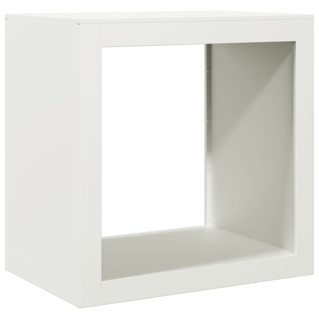 Vedstativ Hvit 60X40X60 Cm Stål