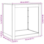 Vedstativ Hvit 60X40X60 Cm Stål