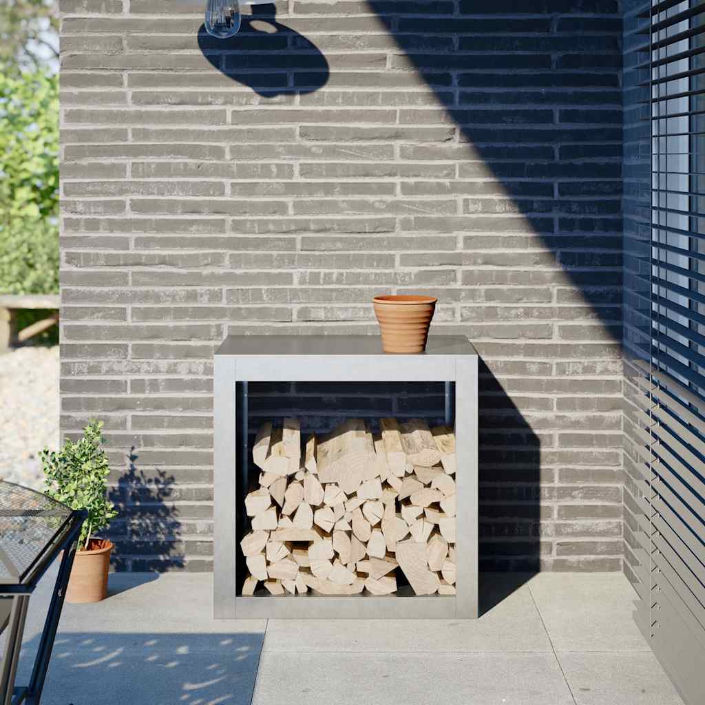 Vedstativ 60X40X60 Cm Galvanisert Stål