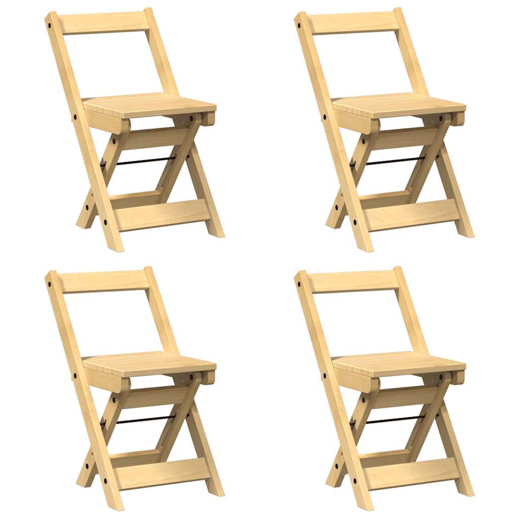 Sammenleggbare Spisestoler 4 Stk Corona Voksbrun Heltre Furu