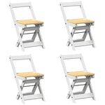 Sammenleggbare Spisestoler 4 Stk Corona Hvit Heltre Furu