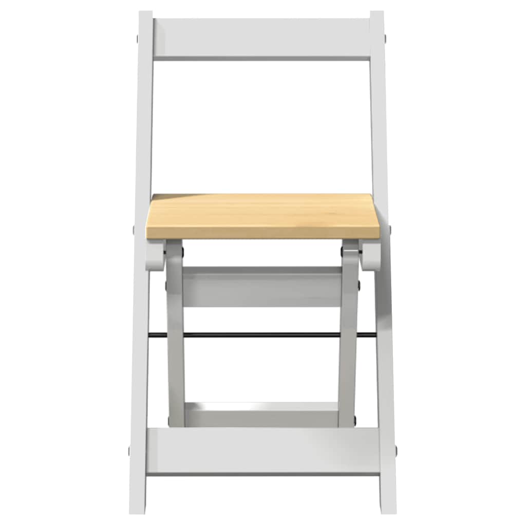 Sammenleggbare Spisestoler 4 Stk Corona Hvit Heltre Furu