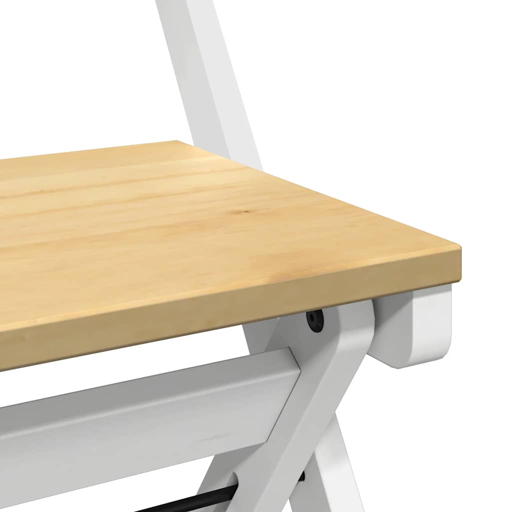Sammenleggbare Spisestoler 4 Stk Corona Hvit Heltre Furu