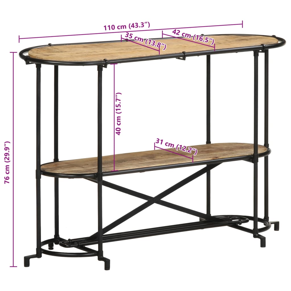 Konsollbord 110X42X76 Cm Grovt Heltre Mangotre