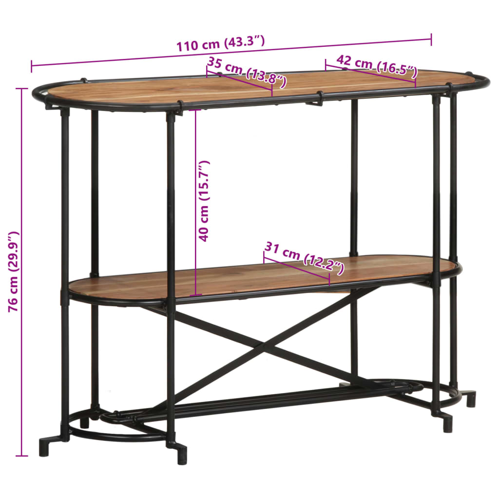 Konsollbord 110X42X76 Cm Heltre Akasie