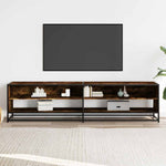 Tv-Benk Røkt Eik 180,5X40X46 Cm Konstruert Tre