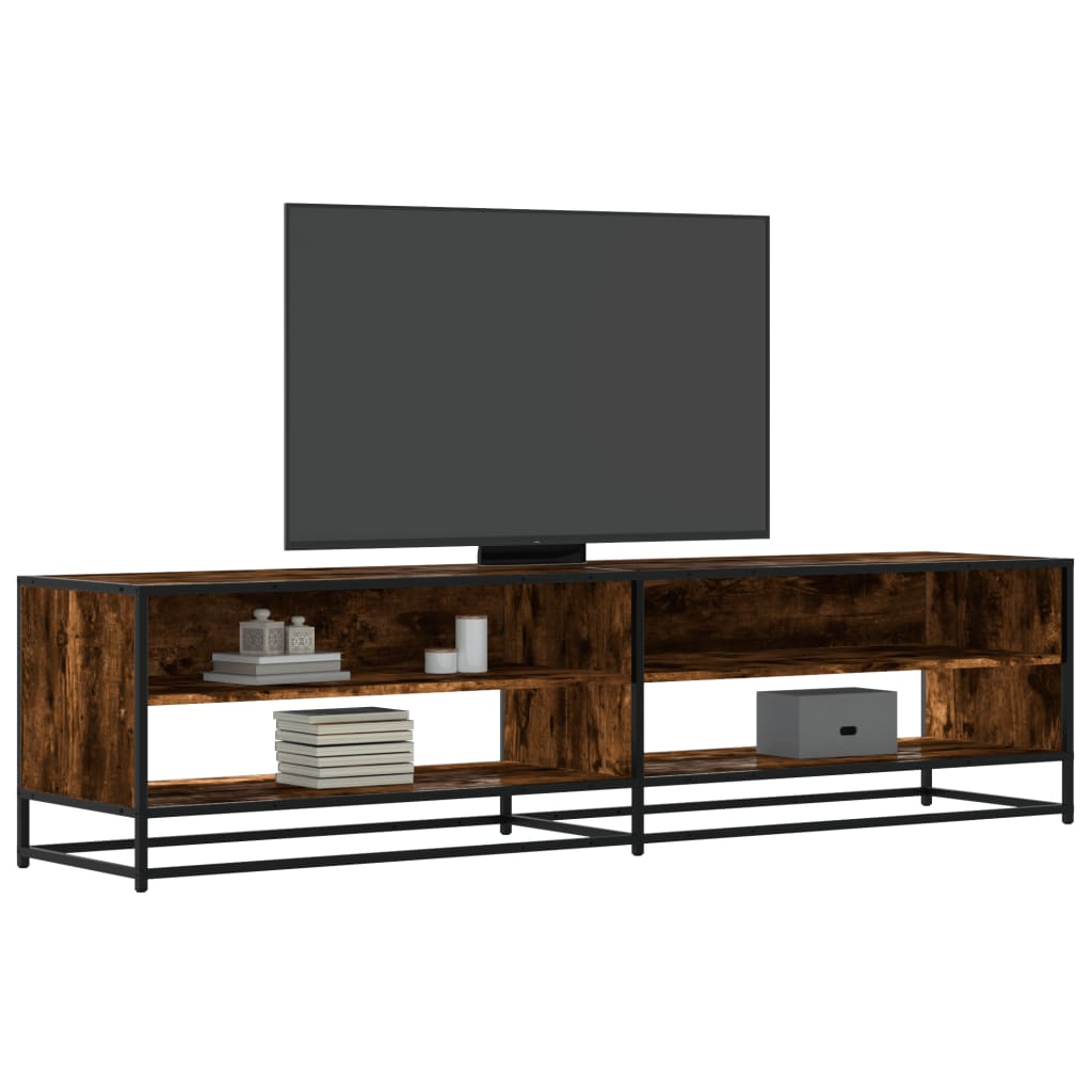 Tv-Benk Røkt Eik 180,5X40X46 Cm Konstruert Tre