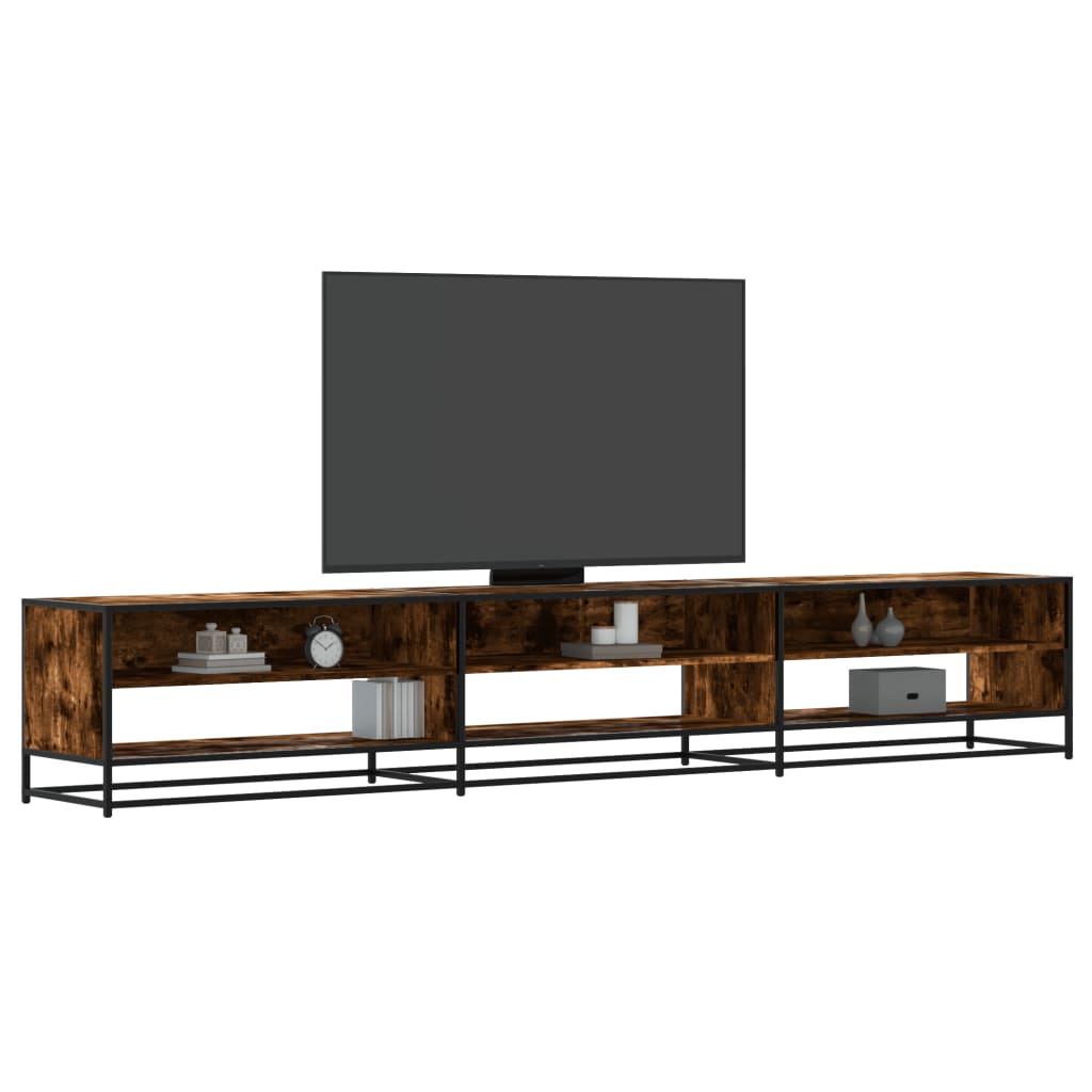 Tv-Benk Røkt Eik 270X40X46 Cm Konstruert Tre