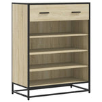 Skoskap Sonoma Eik 75X38X97,5 Cm Konstruert Tre Og Metall