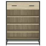 Skoskap Sonoma Eik 75X38X97,5 Cm Konstruert Tre Og Metall