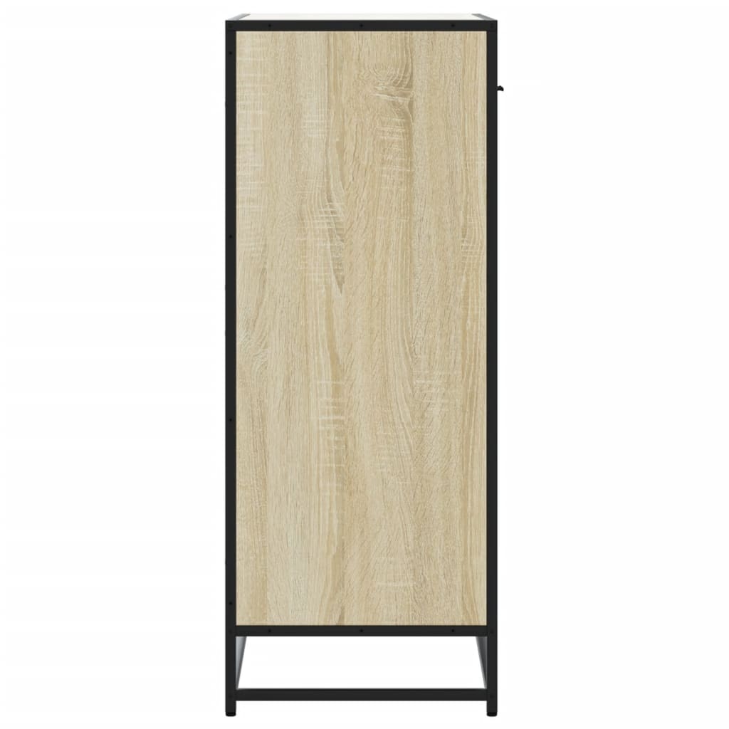 Skoskap Sonoma Eik 75X38X97,5 Cm Konstruert Tre Og Metall