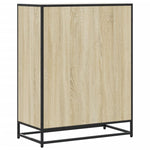 Skoskap Sonoma Eik 75X38X97,5 Cm Konstruert Tre Og Metall
