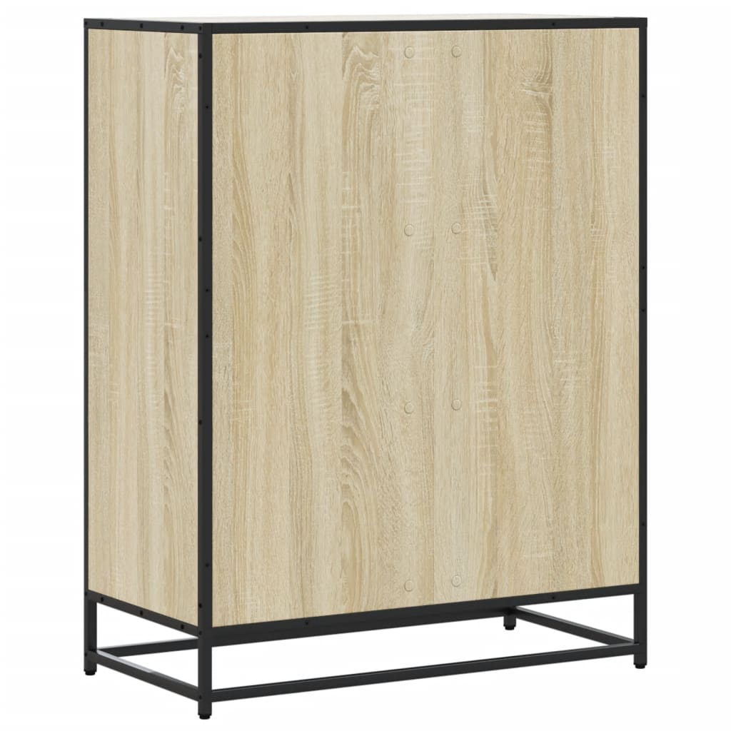 Skoskap Sonoma Eik 75X38X97,5 Cm Konstruert Tre Og Metall