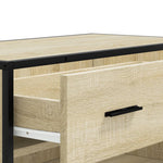 Skoskap Sonoma Eik 75X38X97,5 Cm Konstruert Tre Og Metall