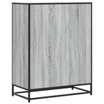 Skoskap Grå Sonoma 75X38X97,5 Cm Konstruert Tre Og Metall