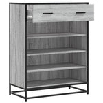 Skoskap Grå Sonoma 75X38X97,5 Cm Konstruert Tre Og Metall