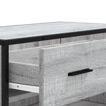 Skoskap Grå Sonoma 75X38X97,5 Cm Konstruert Tre Og Metall