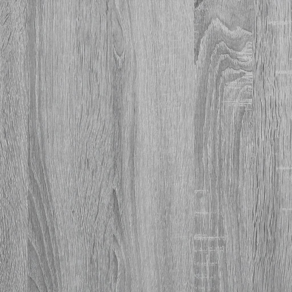 Skoskap Grå Sonoma 75X38X97,5 Cm Konstruert Tre Og Metall