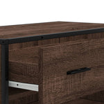 Skoskap Brun Eik 75X38X97,5 Cm Konstruert Tre Og Metall